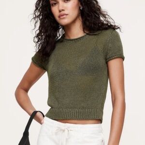Banana Republic Olive Knit Top